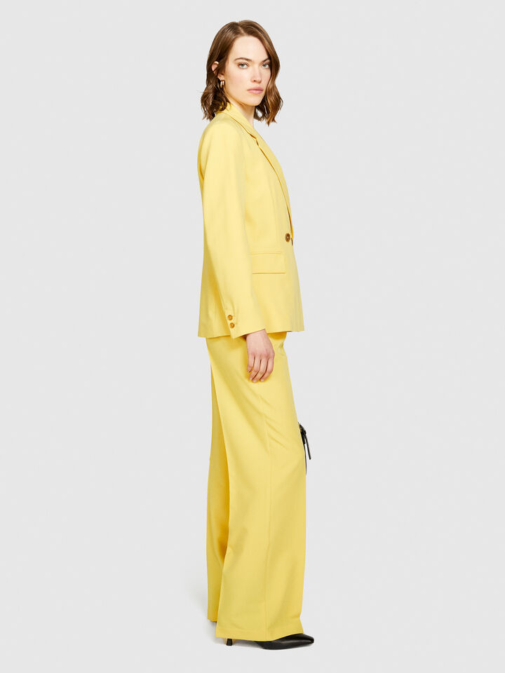 Double-breasted slim fit blazer - women's blazers - Yellow | Sisley image number 2